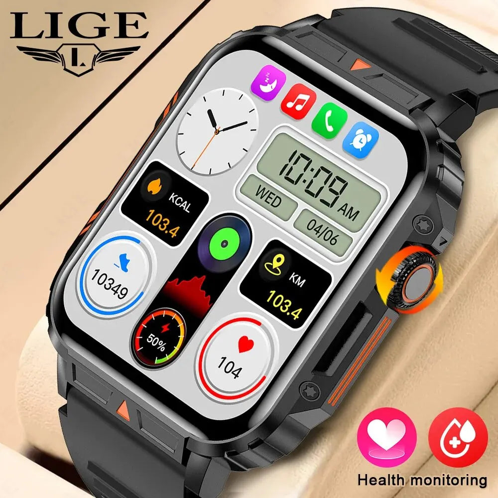 Smartwatch 1.95 Inch Screen Health Monitoring Watches IP68 Waterproof Sport Fitness Smart Watch For Men Women Reloj Hombre