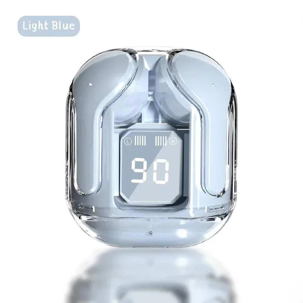 Transparent Bluetooth Headset Long Endurance Wireless Headphones Gaming Music Digital Display Headphones Noise Reduction