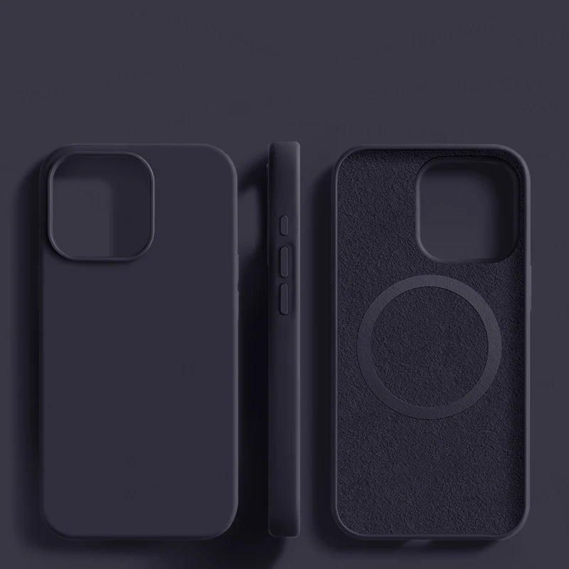 Liquid Silicone Magnetic Cases - iPhone 15 14 11 13 12 Pro Max Plus