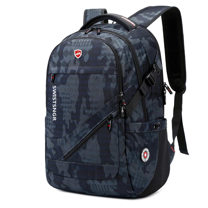 2025 New Waterproof Man Backpack Fit 17inch Laptop USB Charging Backpack Women Oxford Travel Male Bag Vintage School Bag Mochila - iBrightCS