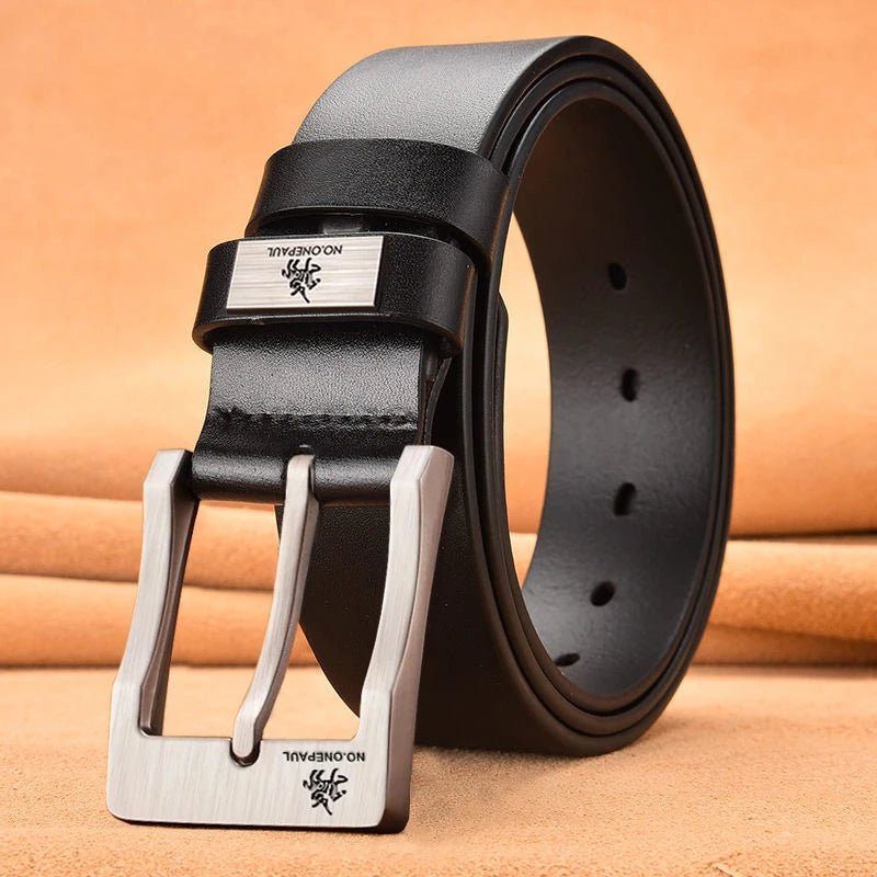 New Trend Men's High Quality Buckled Jeans Leather Casual Belt Business Cowboy Belt Men's Fashion Designer