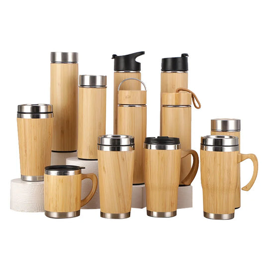 Bamboo Thermos Insulated Mup Creative Bamboo Insulated Water Bottle Heated Travel Cup Office Cup