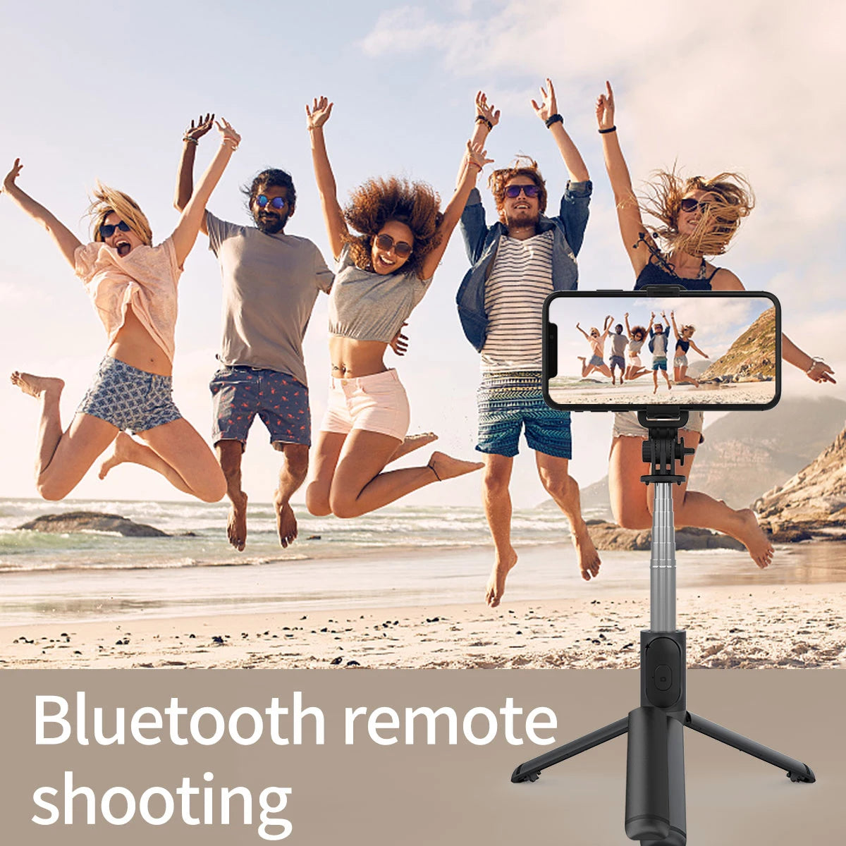 Mini Wireless Selfie Stick Mini Tripod Extendable Monopod Remote Shutter for IOS Android Phone Live Vlog Video Travel New Design
