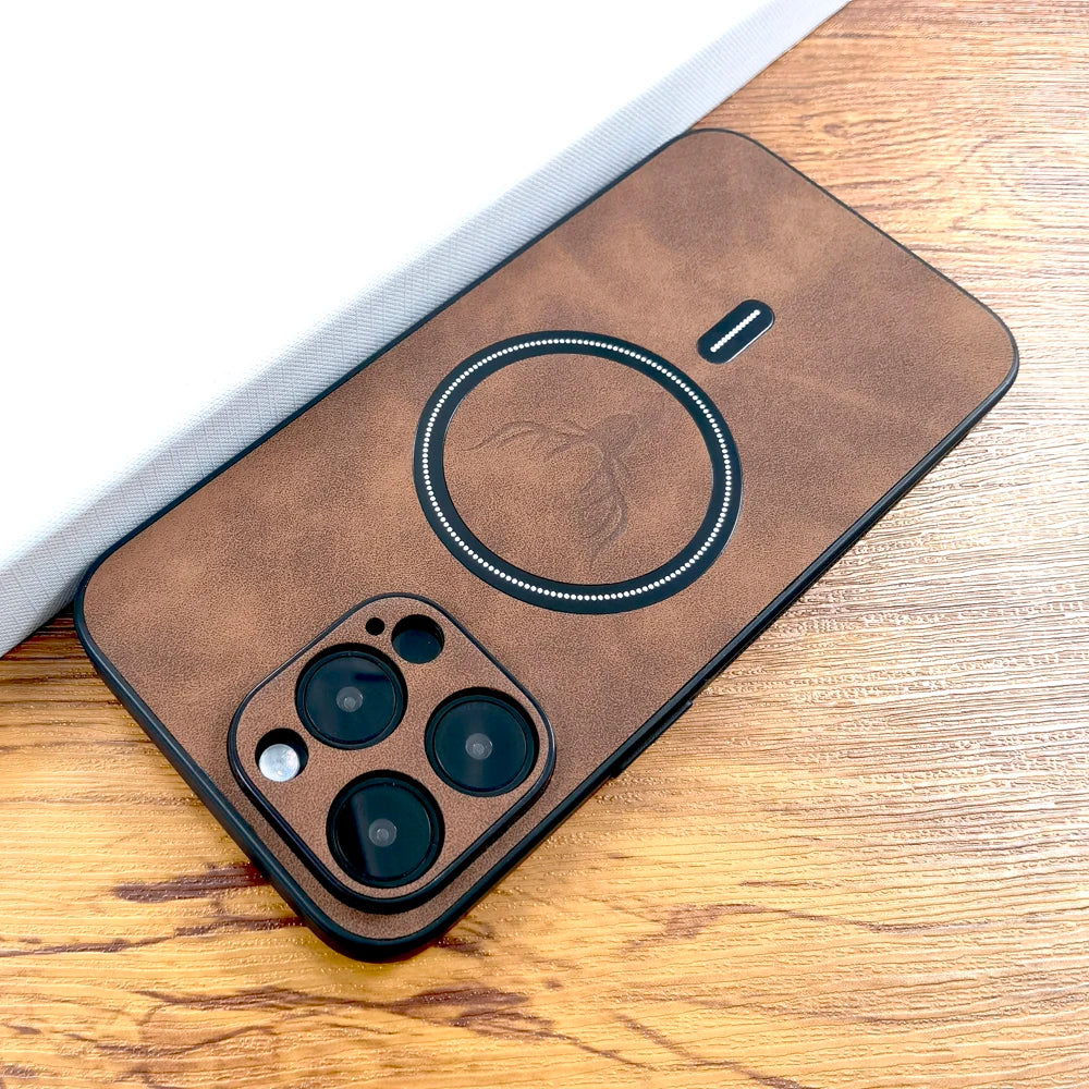 Leather Deer Case - iPhone 16 15 14 13 12 11 Pro Max