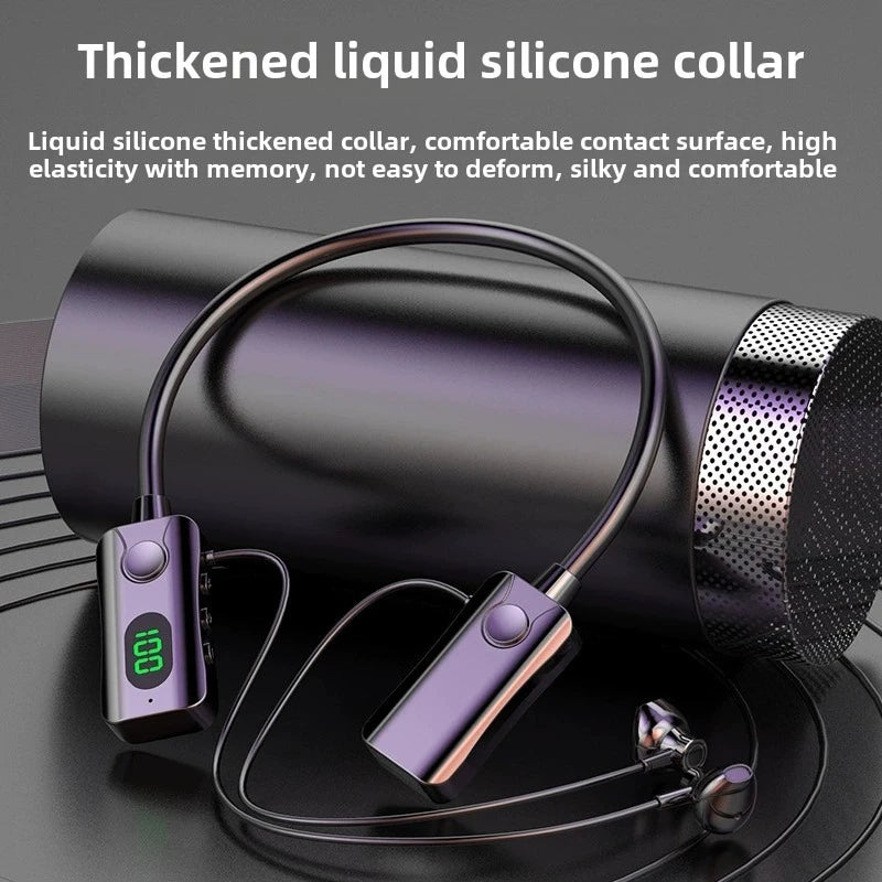 Bluetooth 5.4 Headphones Wireless Neckband Earphones HiFi Stereo Noise Reduction Headsets LED AI Assistant Waterproof Earbuds - iBrightCS