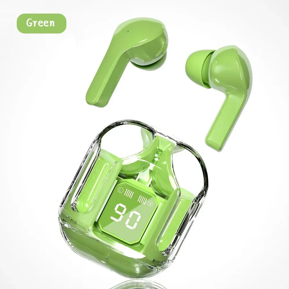 Transparent Bluetooth Headset Long Endurance Wireless Headphones Gaming Music Digital Display Headphones Noise Reduction