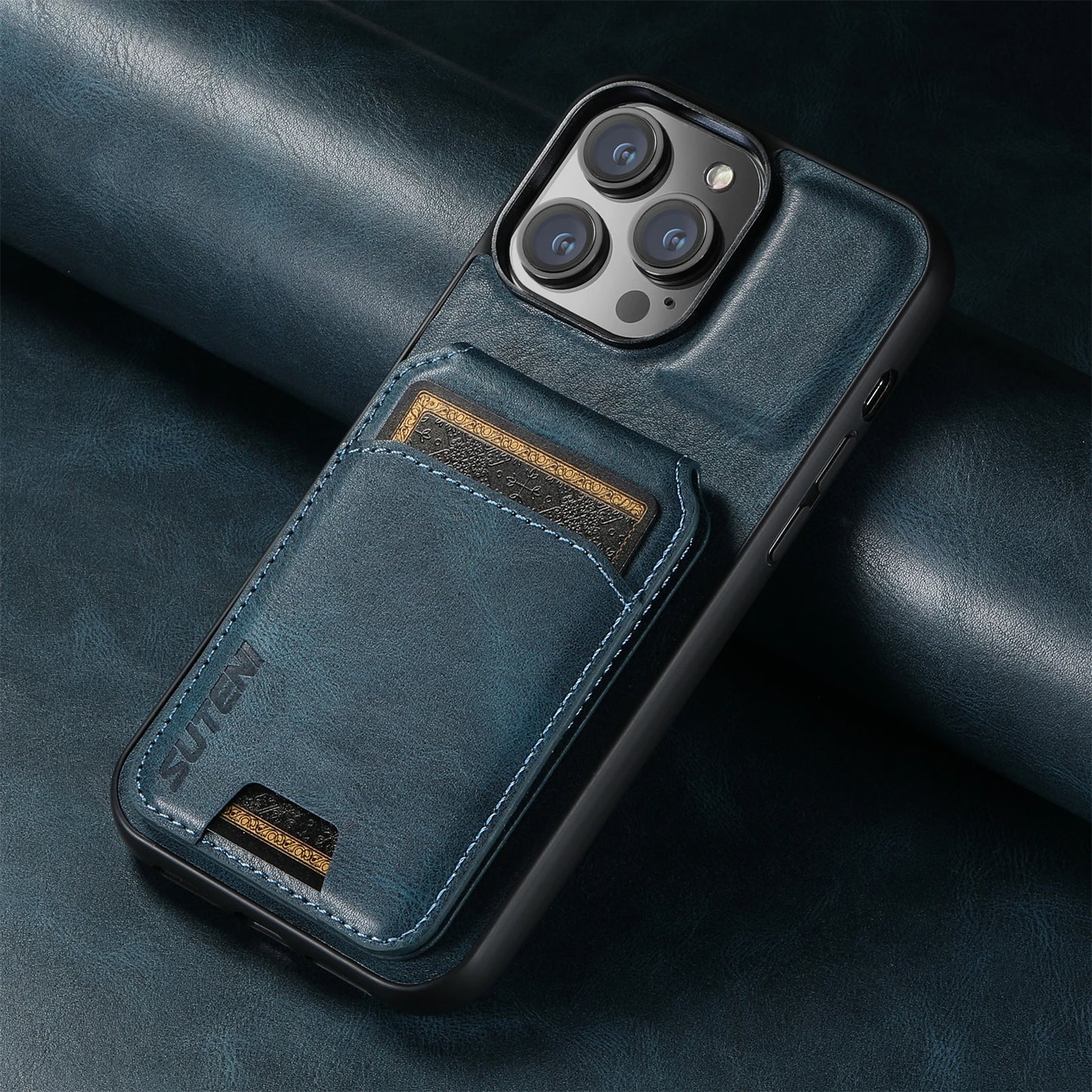 Luxury Leather Magnetic Case & Wallet - iPhone X XS XR 11 12 13 14 15 Plus 16 Pro Max