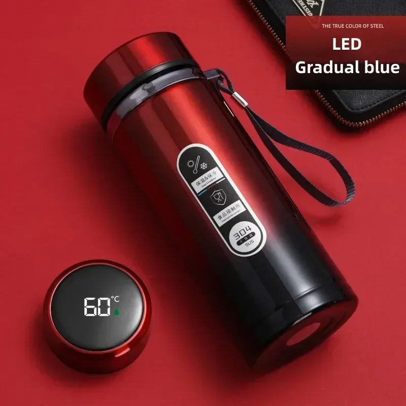 LED Temperature 500ML-1Liter Stainless Steel Thermos Bottle withDisplay Sus304 Tea Water Bottle Vacuum Flask Portable Cups