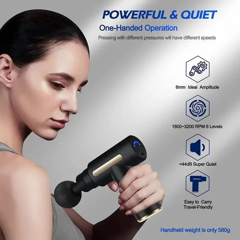 2025 Fascia Gun Muscle Relaxation Massager Electric Vibration Massage Gun Professional Grade Neck Membrane Gun