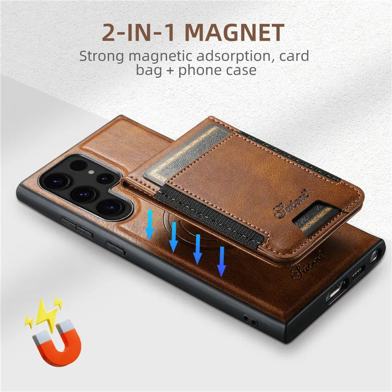 Luxury Wallet Leather Phone Case - Samsung S & N Series