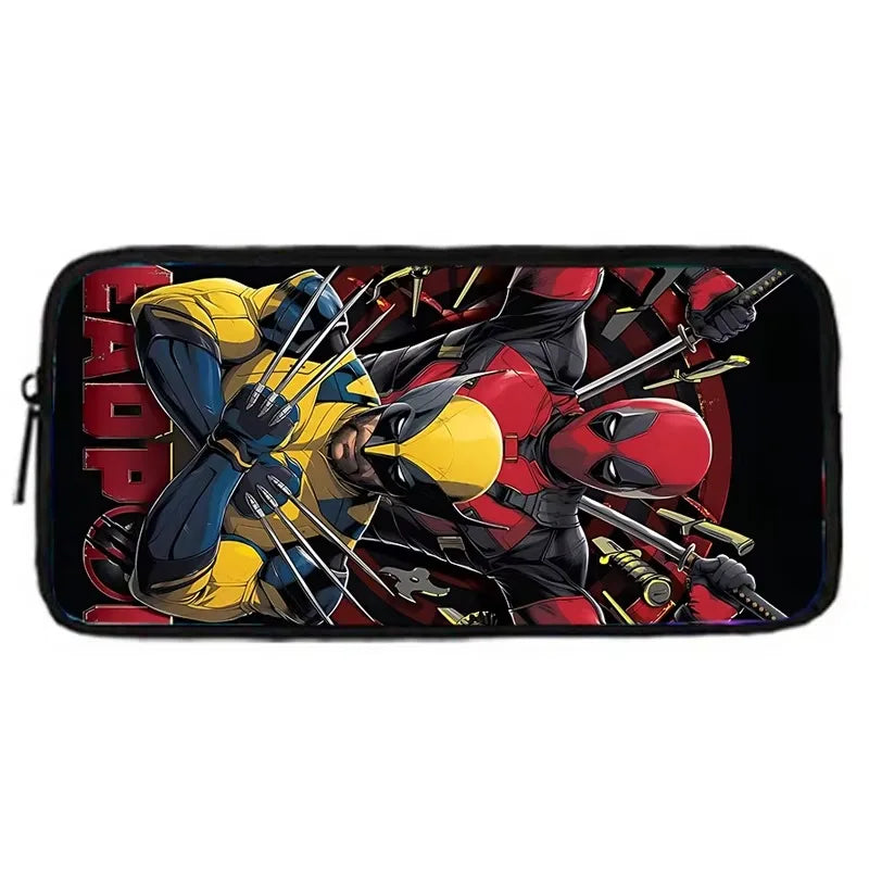 3 pcs set Deadpools Super Heroes Child School Backpack with Lunch Bags ,Pencil Bags ,School Bags for Boys Girls Best Gift
