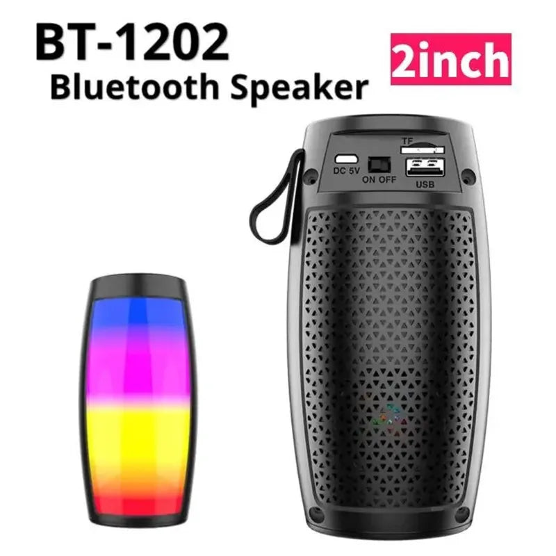 Portable Bluetooth Speaker with Colorful 360 LED Light Show