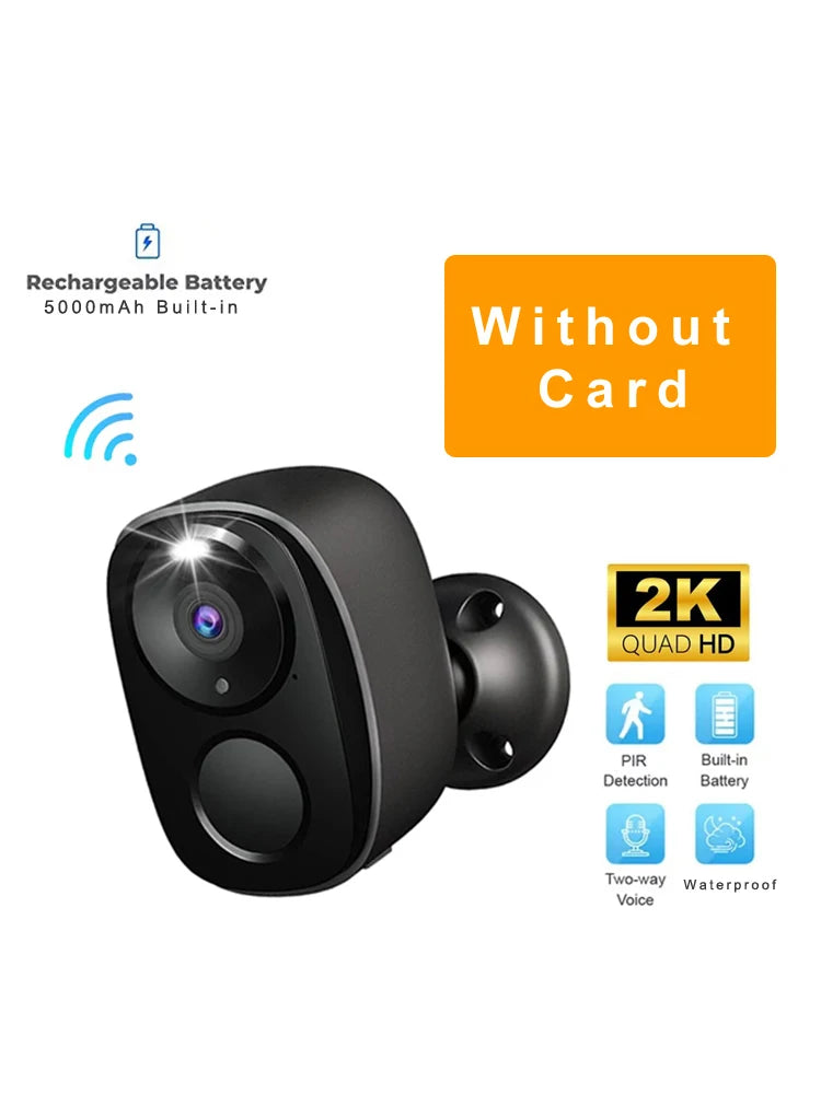 Security Cameras Wireless Outdoor, 2K Battery Powered WiFi Camera AI Motion Siren Spotlight, Color Night Vision, IP66 Waterproof - iBrightCS