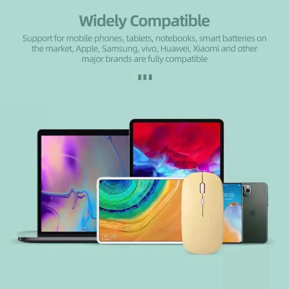 Silent Bluetooth Mouse Marcaron Computer Laptop Optical Mouse Wireless for iPad Samsung Tablet Universal Mice Noiseless - iBrightCS