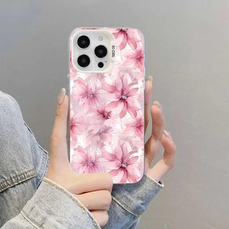 Cute Blue & White Porcelain Floral - iPhone 11 12 Pro Max 16 15 14 13 Pro Max