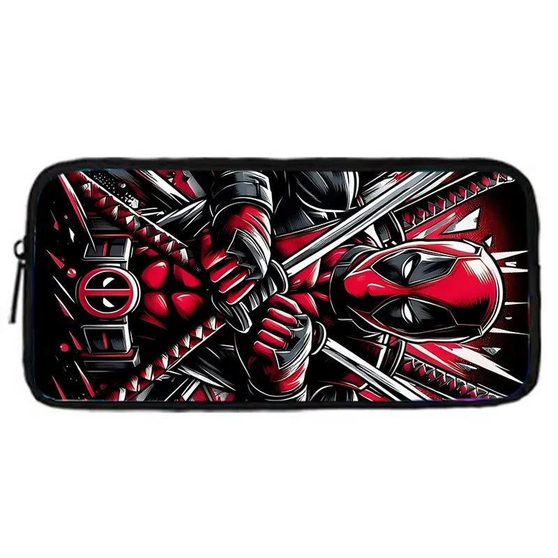 3 pcs set Deadpools Super Heroes Child School Backpack with Lunch Bags ,Pencil Bags ,School Bags for Boys Girls Best Gift