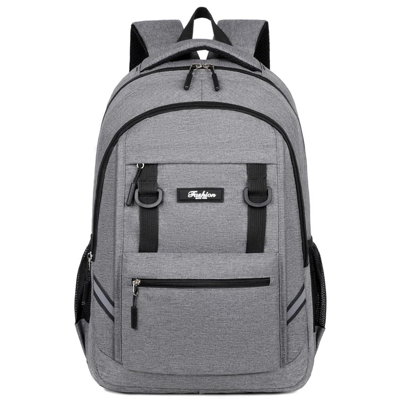 Stylish large-capacity backpack with multiple pockets, equipped with a laptop compartment and adjustable shoulder straps, perfec