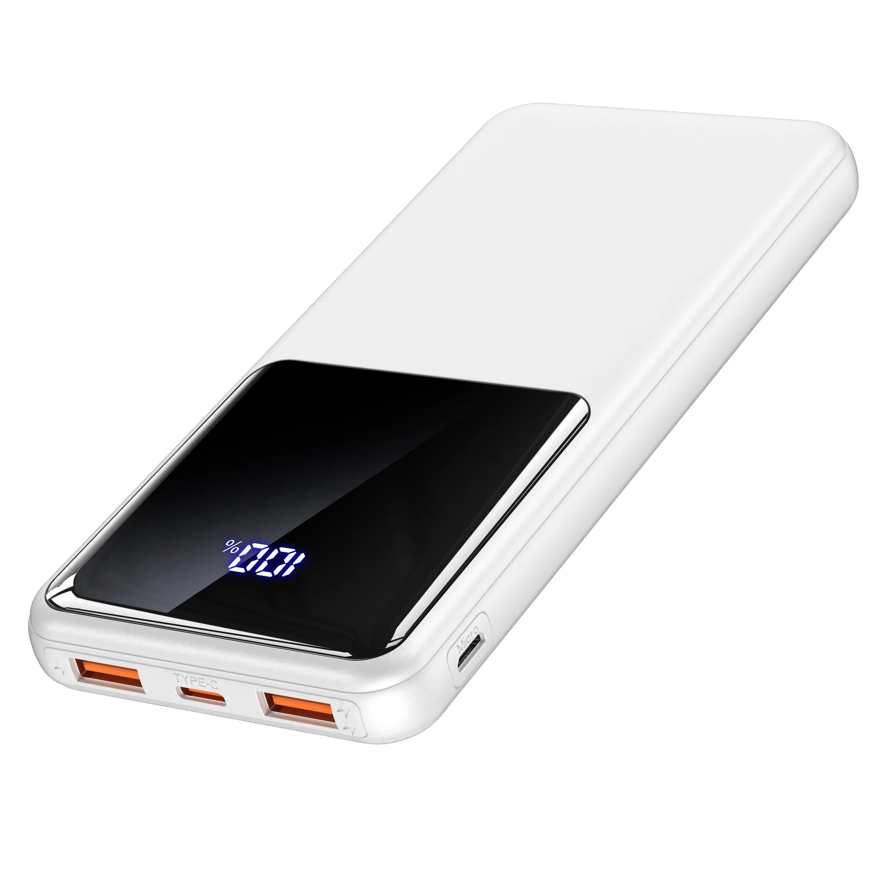 Power Bank Battery Pack Portable Charger, 10000mAh, PD 22.5W, Slim Design, 3 Outputs & 2 Inputs with LCD Display - iBrightCS