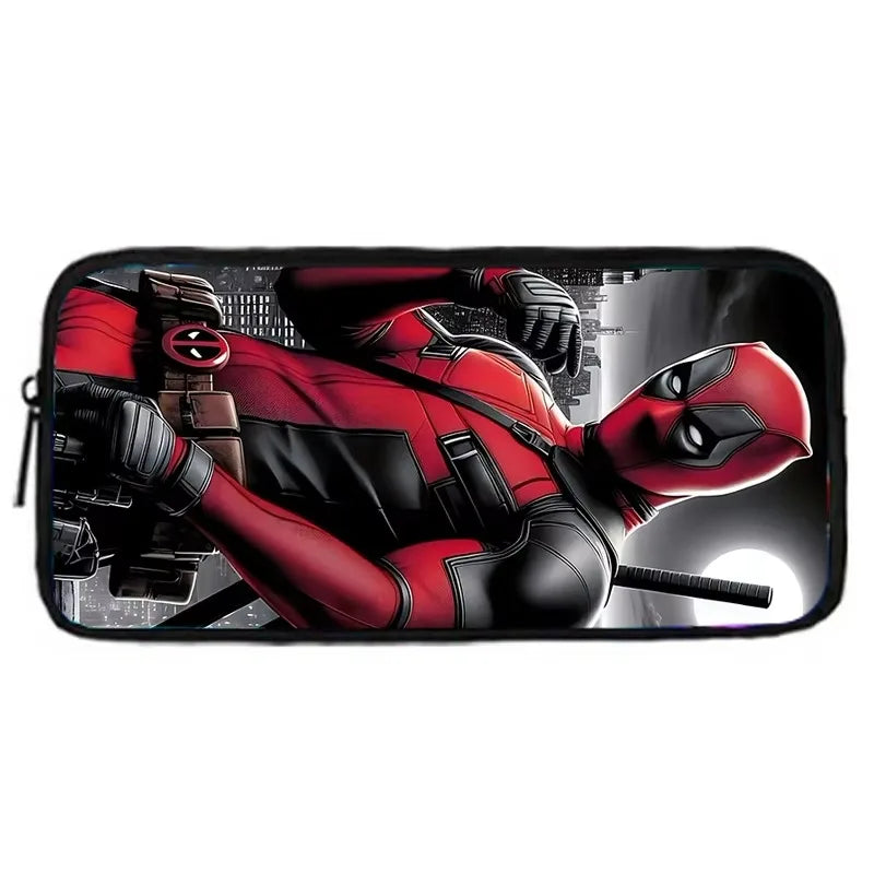 3 pcs set Deadpools Super Heroes Child School Backpack with Lunch Bags ,Pencil Bags ,School Bags for Boys Girls Best Gift