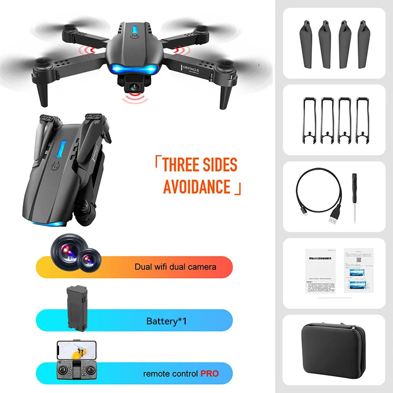 Best-selling Drone E99 Folding drones con cámara Professional HD Dual Aerial Photography Four-axis flight Remote Control Drones