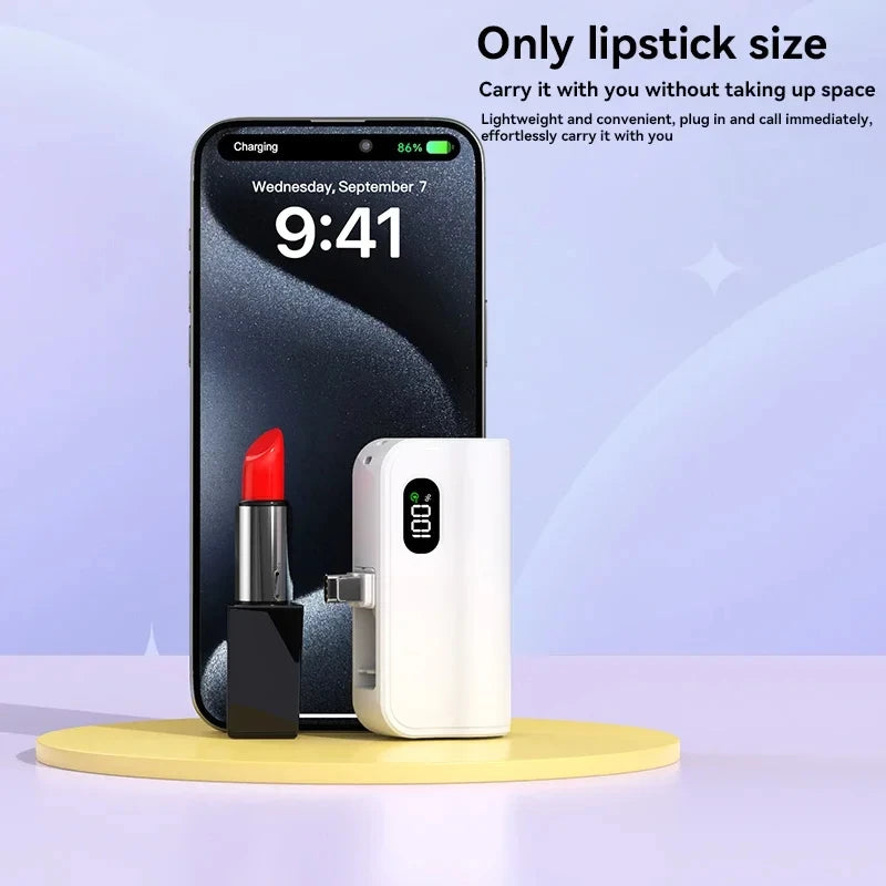 Mini Power Bank 50000mAh 2-in-1 Large Capacity Digital Display Portable Fast Charging External Battery for Iphone Samsung Xiaomi - iBrightCS
