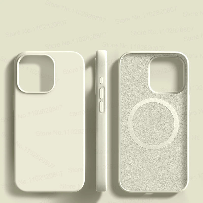 Liquid Silicone Magnetic Cases - iPhone 15 14 11 13 12 Pro Max Plus