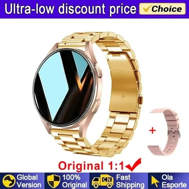 For Samsung Galaxy Smartwatch Women AMOLED Health Monitoring Watch Waterproof Voice Assistant Bluetooth Call Smart Watch 2024 Men