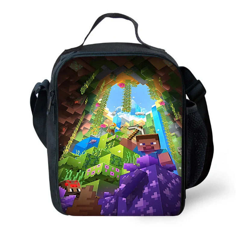 Child School Cartoon For M-My W-Worlds Backpack with Lunch Bags ,Pencil Bags ,School Bags for Boys Girls Best Gift