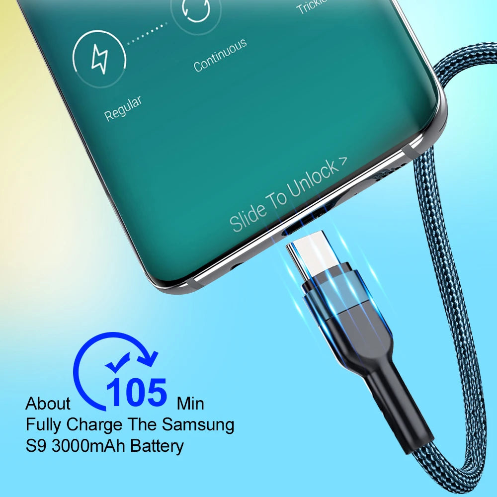 USB Type-C cable, Fast Charging Data Cord Charger cable, C For iPhone 15 Samsung S21 A51 xiaomi mi 10 Redmi Huawei  Cable
