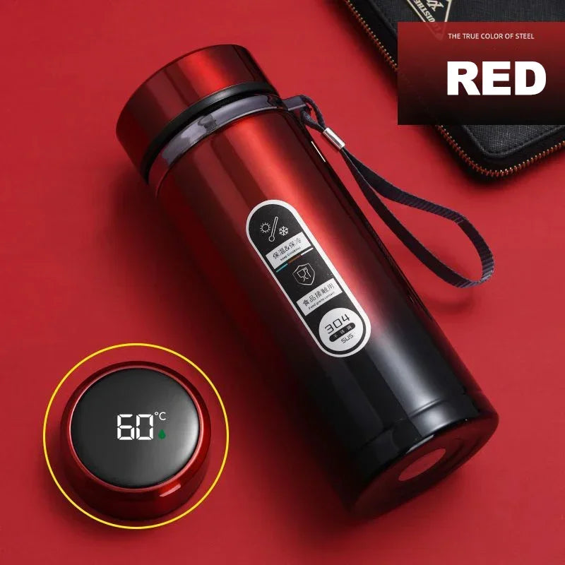 LED Temperature 500ML-1Liter Stainless Steel Thermos Bottle withDisplay Sus304 Tea Water Bottle Vacuum Flask Portable Cups