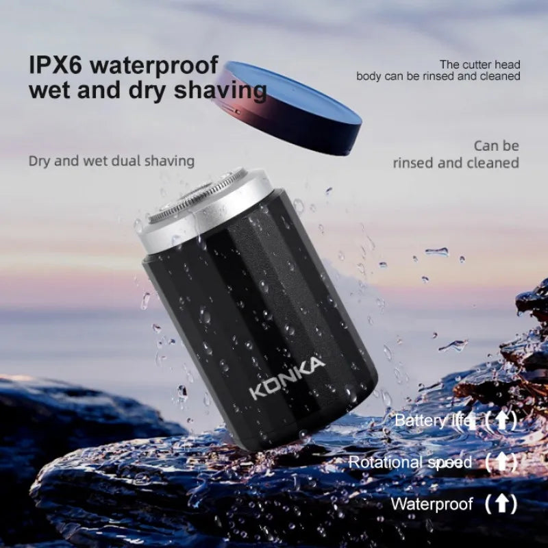 2024 NEW Type-c Rechargable Mini Portable Waterproof Electric Shaver  Strong High Speed Long Endurance Suitable Wet and Dry - iBrightCS