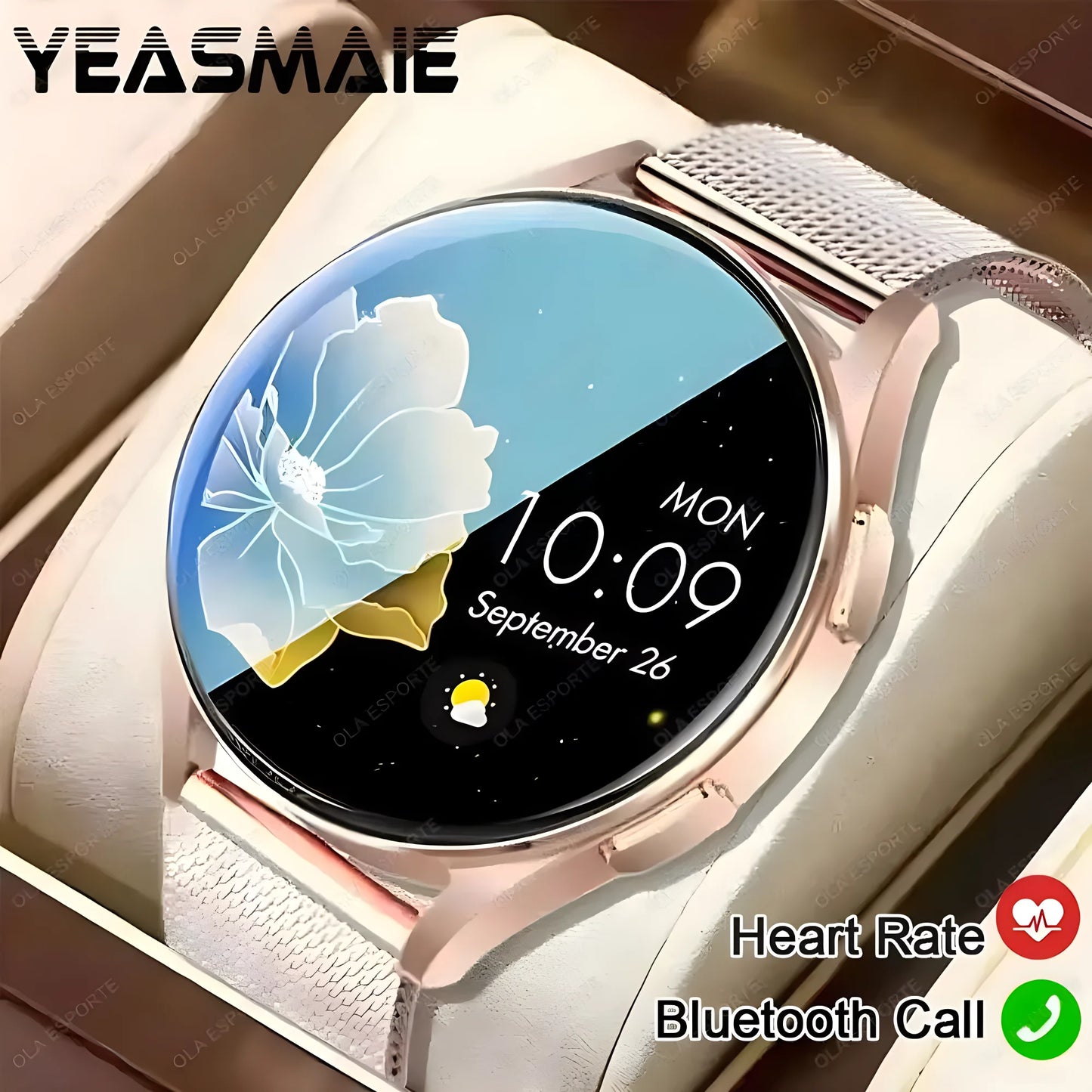 For Samsung Galaxy Smartwatch Women AMOLED Health Monitoring Watch Waterproof Voice Assistant Bluetooth Call Smart Watch 2024 Men