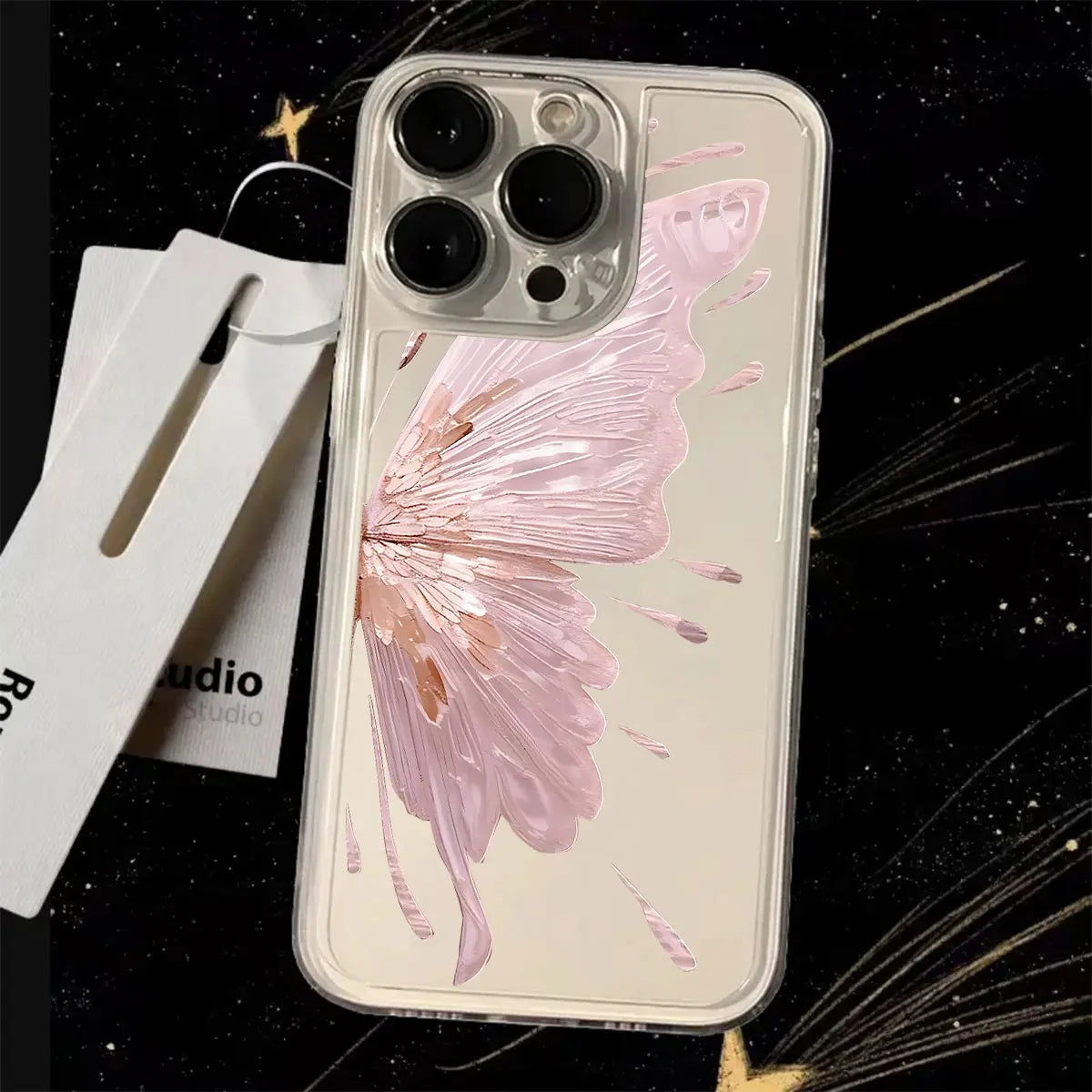 Luxury Butterfly Glitter Clear Phone Case - iPhone 12 13 Pro Max
