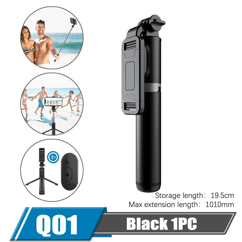 Mini Wireless Selfie Stick Mini Tripod Extendable Monopod Remote Shutter for IOS Android Phone Live Vlog Video Travel New Design