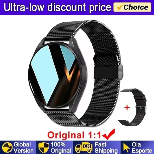For Samsung Galaxy Smartwatch Women AMOLED Health Monitoring Watch Waterproof Voice Assistant Bluetooth Call Smart Watch 2024 Men