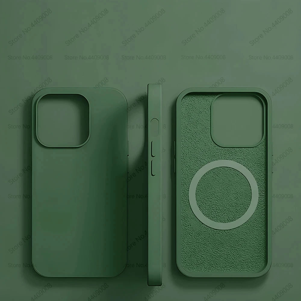 Liquid Silicone Magnetic Cases - iPhone 15 14 11 13 12 Pro Max Plus