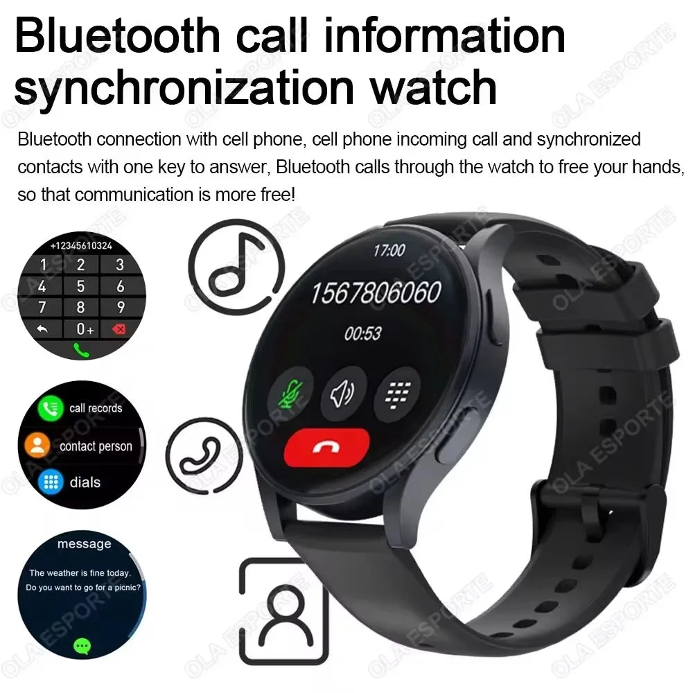 For Samsung Galaxy Smartwatch Women AMOLED Health Monitoring Watch Waterproof Voice Assistant Bluetooth Call Smart Watch 2024 Men