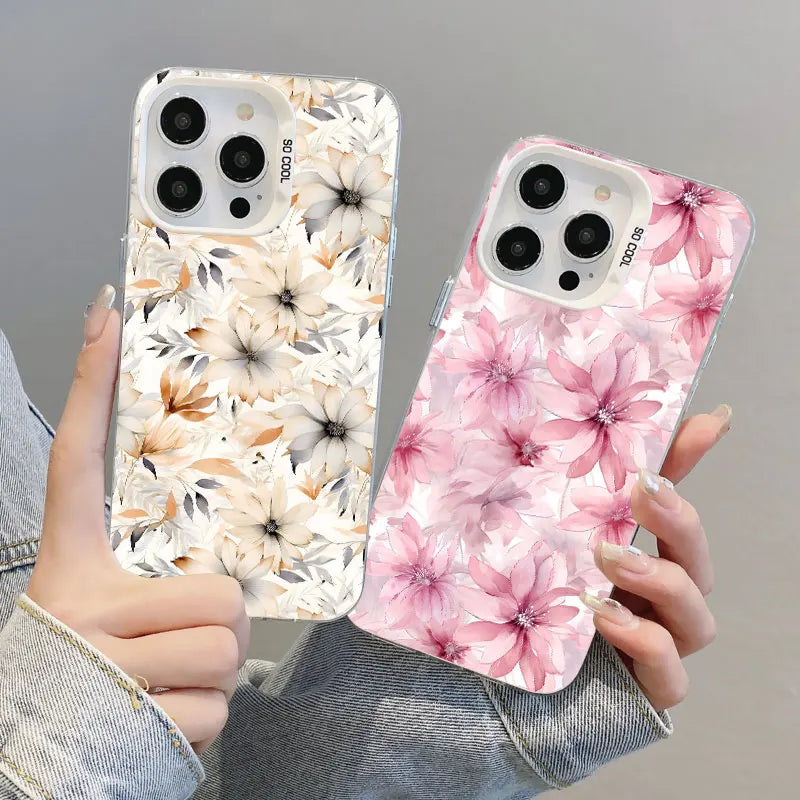Cute Blue & White Porcelain Floral - iPhone 11 12 Pro Max 16 15 14 13 Pro Max