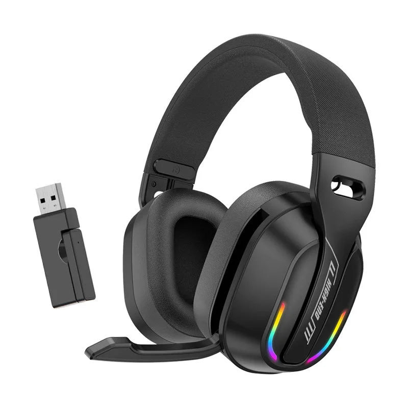 Wireless Gaming Headset GT100 2.4G Over Ear Bluetooth5.4 Headphone HiFi Stereo Sound Sport Running Earphone With Mic For PS4/PS5