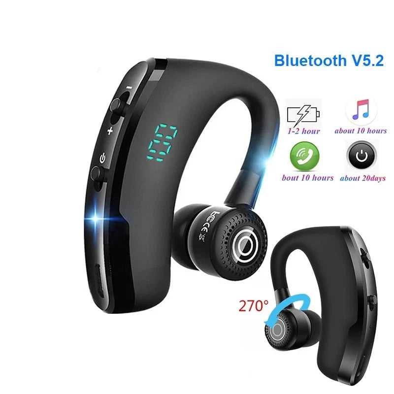 Bluetooth Earphone Wireless Headphones Waterproof Stereo Hanging Ear Business Headset  Long standby Bass Earbuds Sports Noise HD - iBrightCS