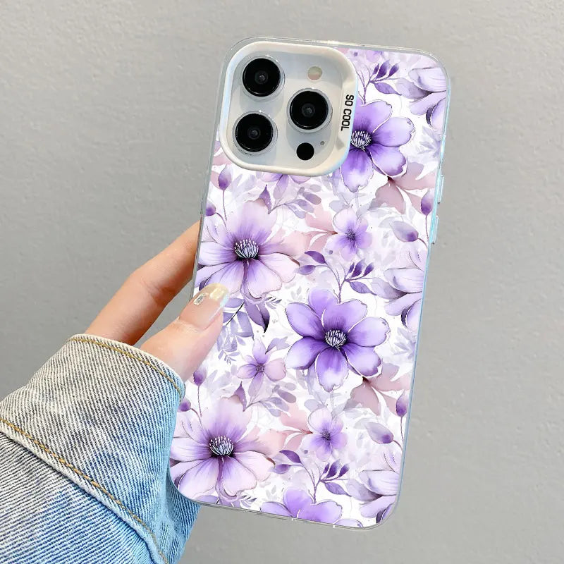 Cute Blue & White Porcelain Floral - iPhone 11 12 Pro Max 16 15 14 13 Pro Max
