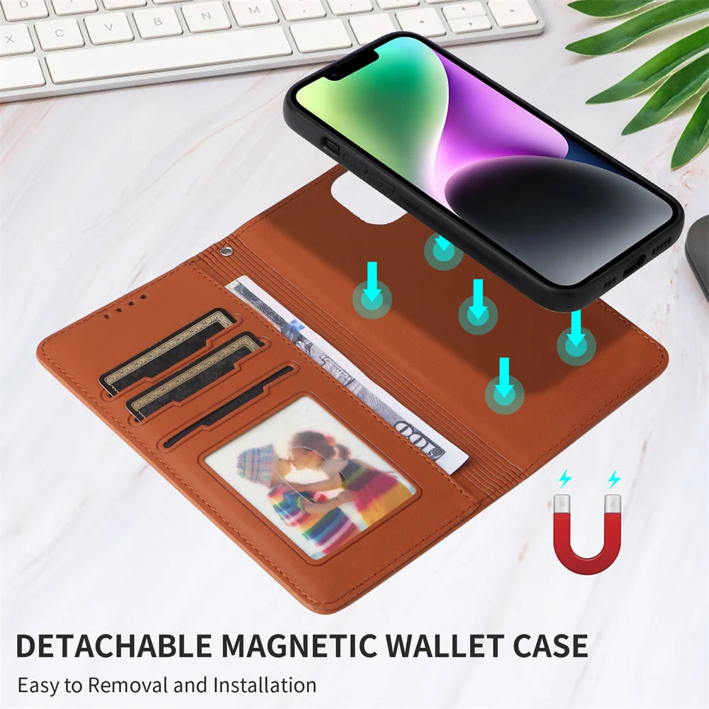 Flip Leather Case - iPhone 16 Pro Max 16 Plus