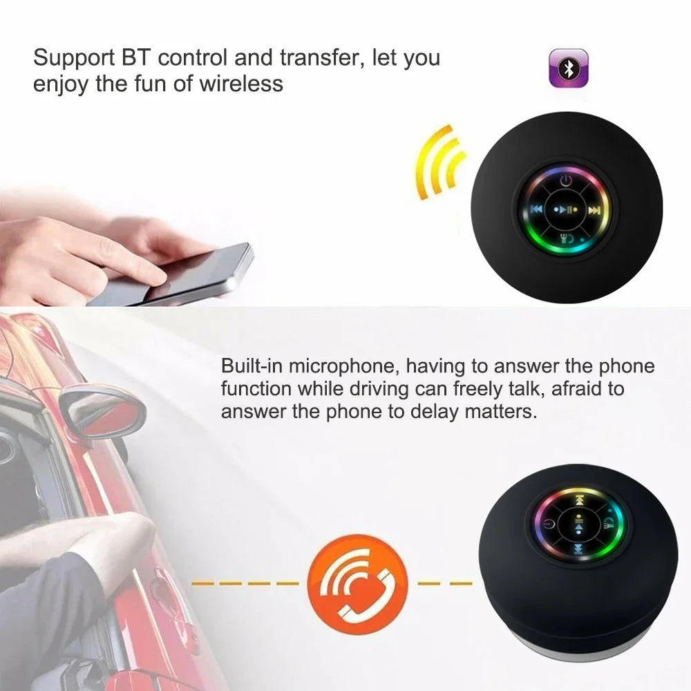 New Bathroom waterproof wireless Bluetooth speaker large suction cup mini portable speaker outdoor sports stereo speaker