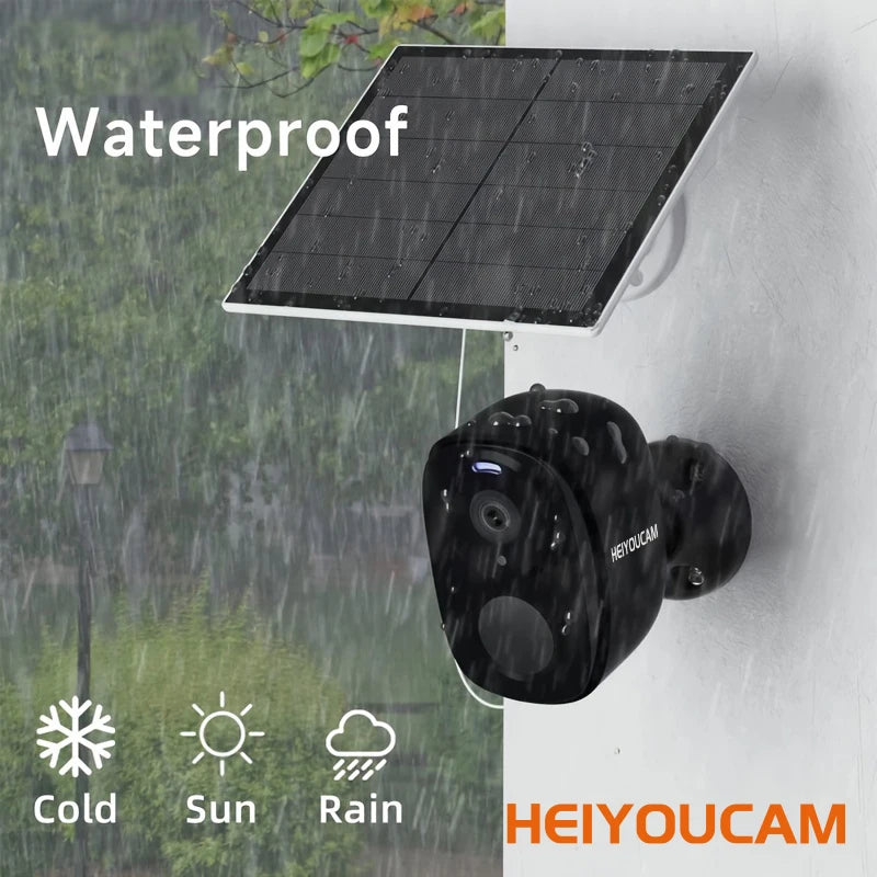 Security Cameras Wireless Outdoor, 2K Battery Powered WiFi Camera AI Motion Siren Spotlight, Color Night Vision, IP66 Waterproof - iBrightCS