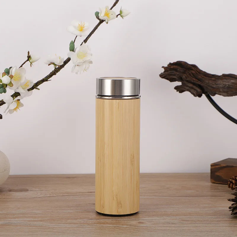 Bamboo Thermos Insulated Mup Creative Bamboo Insulated Water Bottle Heated Travel Cup Office Cup