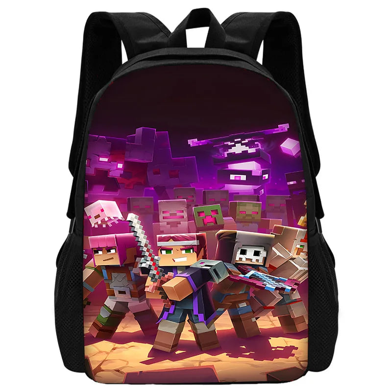 Child School Cartoon For M-My W-Worlds Backpack with Lunch Bags ,Pencil Bags ,School Bags for Boys Girls Best Gift