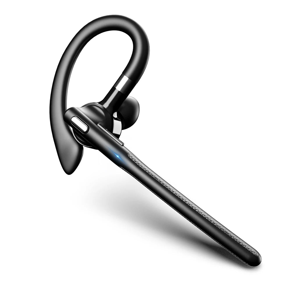Wireless Bluetooth 5.4 Headset Ear-hook Single Ear Driving Headphone With Dual-Mic CVC8.0 Noise Cancelling Handsfree Earphones - iBrightCS