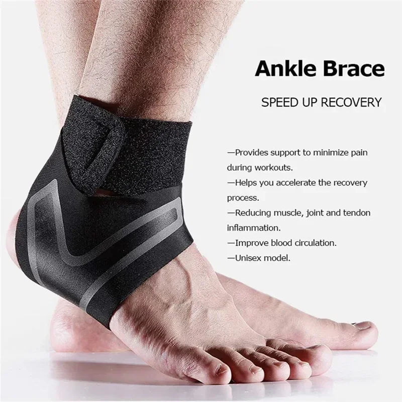 1 Pc Ankle Brace Support Compression Sleeve Elastic Plantar Fasciitis Pain Relief Foot Bandage Protective Wrap Sports Socks - iBrightCS