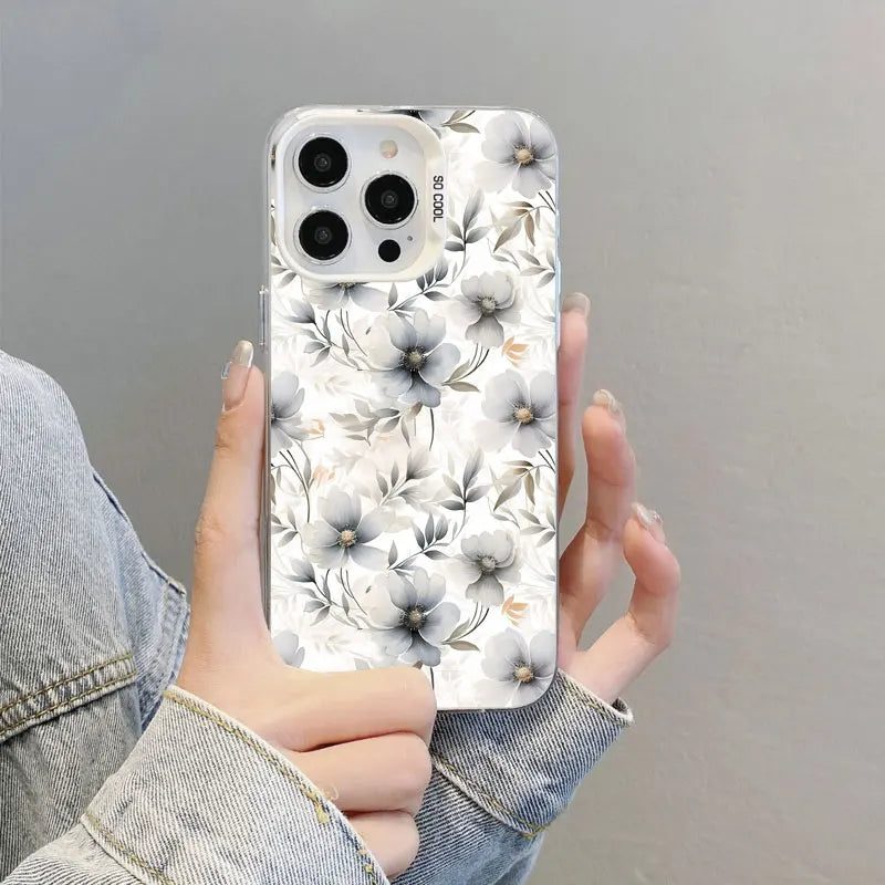 Cute Blue & White Porcelain Floral - iPhone 11 12 Pro Max 16 15 14 13 Pro Max