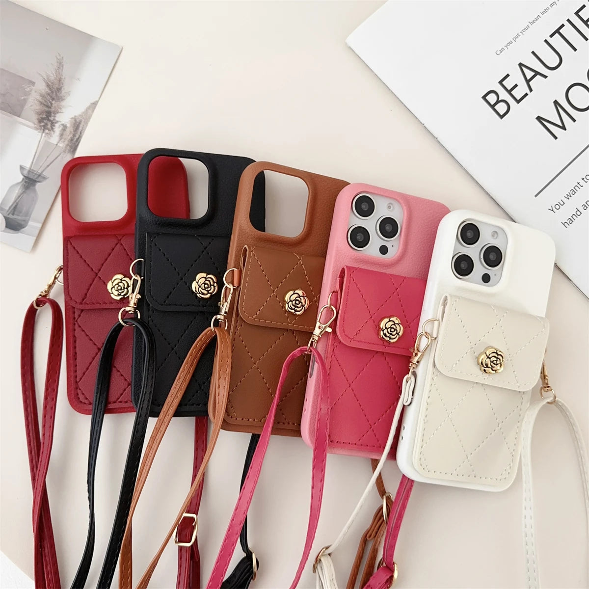 Luxury Wallet Phone Case - iPhone 16 15 14 13 12 Pro Max